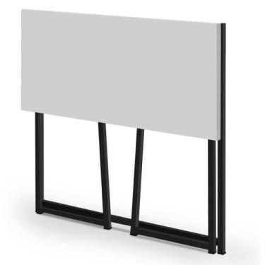 Imagem de Escrivaninha Dobravel Pequena 80cm Com Pé de Ferro Para Quarto Home Of