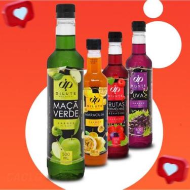 Imagem de Kit 5 Xarope Para Soda Italiana Dilute Premiun 500ml Essências (Escolh