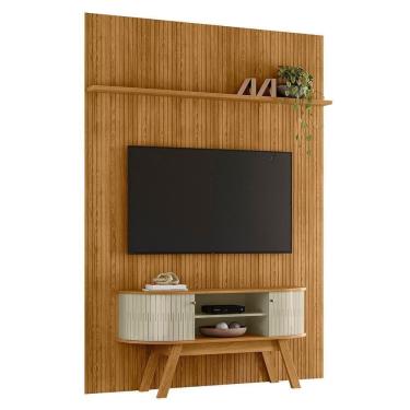 Imagem de Rack Bancada Com Painel Silverstone Cumaru/opala Para Tv Até 75” - Madetec