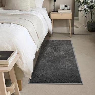 Imagem de 2 Tapete Quarto Beira Cama Antiderrapante 50 x 100 Oa Cl Mn - IDEALIZA