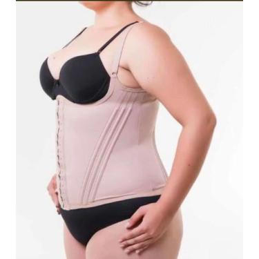 Imagem de Colete Corselet Plus Size Cinta Modeladora Redutora 44 Ao 56 - Princes