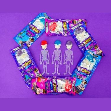 Imagem de Pirulito Neon Brilha no Escuro Caveira Mexicana Kit com 03 - Danilla f