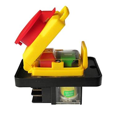 Imagem de generic Interruptores Eletromagnéticos De Parada Emergência Kjd12 Kedu, Botão Pressão Para Tornos E Cortadores, 120 V, 4 Pinos, Preto, Verde Vermelho