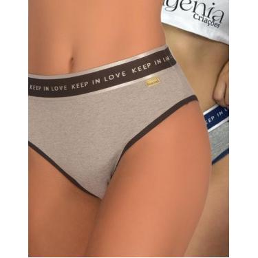 Imagem de Kit 2 Calcinha Cós Alto Elástico Confortável Lingerie Feminina Moda In