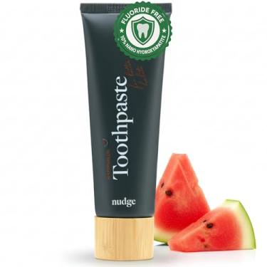 Imagem de Nudge Pasta de dente 10% nano-hidroxiapatita, Remin+ fórmula com vitamina E, sem flúor, sem SLS, ajuda a relembrar o esmalte, auxilia no alívio da boca seca e dentes sensíveis, melancia, 113 g