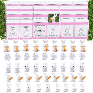 Imagem de 10 Set Positive Rabbit Bulk Gifts Employee Appreciation Gifts for Coworker Team Back to School Desk Pets for Student Teacher Thank You Emotional Support Rabbit Resin Ornaments Cheer up Card Box