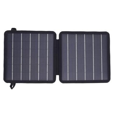 Imagem de FTVOGUE Carregador Portátil de Painel Solar Dobrável de 10 W Com Saídas USB C USB A Carregador Solar Monocristalino para Acampamento, Caminhada Ao Ar Livre, Telefone, Tablet,