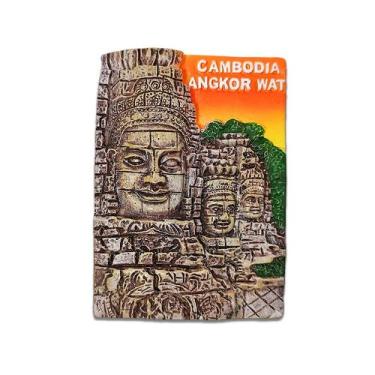 Imagem de Imã de geladeira 3D Resin AngkorSwat Cambodia Landmark 60g - yiweisai