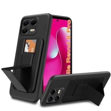 Imagem de Capa de telefone compatível com T-Mobile T Phone 3 Pro, porta-cartões/compartimentos com suporte dobrável, carteira de silicone TPU à prova de choque, capa protetora para T-Mobile T Phone 3 Pro 5G