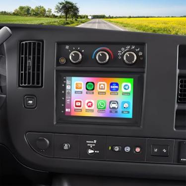 Imagem de Rádio estéreo para carro Android 14 para GMC Savana 2008-2024 com Carplay sem fio Android Auto tela sensível ao toque de 7 polegadas para GMC Savana 2008-2024 Double Din Car Stereo GPS Bluetooth WiFi