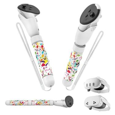 Imagem de Upgraded Controller Extensions Gorilla Tag Long Arms for Meta Quest 3S/Quest 3 Beat Saber Handles Golf Club Attachment VR Sticks Controller Grips for Quest 3S/3 VR Gaming Accessories, Colorful White
