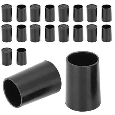 Imagem de Tampas de ponta de salto alto preto cpu poliuretano durável antiderrapante protetores de calcanhar para casamentos ao ar livre uso diário 10 pares 17mm (Diâmetro interno 11mm)