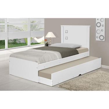Imagem de Cama de Solteiro Bibox Barcelona Branco - Tebarrot