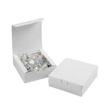 Imagem de Fun Express 12,7 cm x 4 1/5.1 cm x 5.1 cm Caixas quadradas brancas para lembrancinhas de festa - 12 peças