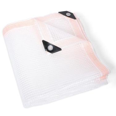 Imagem de Capa de estufa de 18 mm, lona de estufa resistente transparente de 35 x 3 m, resistente a UV, impermeável, cobertura de plástico para casa verde com suporte de malha para jardim, fazendas, berçário