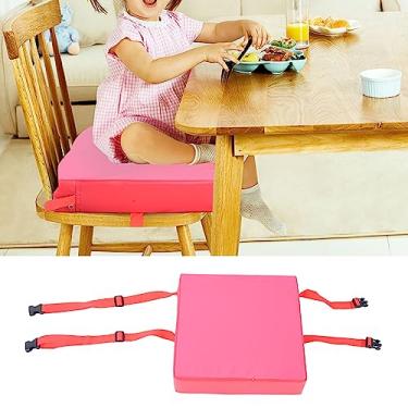 Imagem de aqxreight Almofada de Reforço para Cadeira de Jantar para bebê Removível Ajustável Almofada de Assento para Cadeira Alta para Crianças Aperto Vermelho para Ajustar o Material de Qualidade Confortável a Ecológico Você Durável Com Alta Facilidade (Frente vermelha)