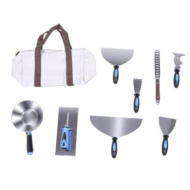 Imagem de Jectse Conjunto de Raspador de Massa, Ferramentas de Drywall de Aço Inoxidável Com Alças Ergonômicas para Reparo de Parede, Pintura e Reboco, Inclui Espátula, Raspadores, Panela de Lama