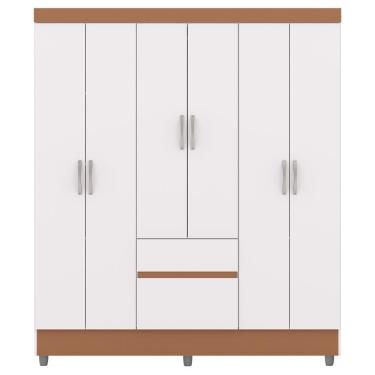 Imagem de Guarda Roupa Casal 6p 2g 153 Cm 10091 Branco Camarim Vlr Branco Camarim