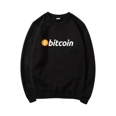 Imagem de Moletom Com Capuz Masculino E Feminino Com Estampa Bitcoin, Confortáve