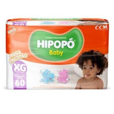 Imagem de Fralda descartavel hipopo baby mega xg c/60 und - Hipopó