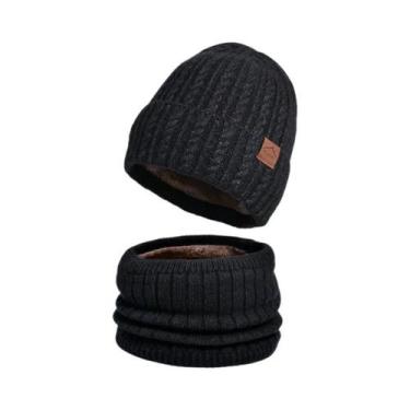 Imagem de Gorro De Lã Unissex Para Inverno Com Cachecol E Máscara Balaclava - KI