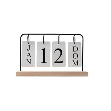 Imagem de Calendário de Madeira 26,7x4,7x16cm - MOMENT