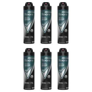 Imagem de Kit 6 Desodorantes Rexona Invisible Controle Inteligente De Odor e Suo