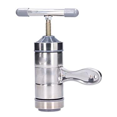 Imagem de Máquina portátil de macarrão, manivela pequena, faça você mesmo, máquina de fazer pressão de noddle de aço inoxidável com 5 cabeças de molde de macarrão para espaguete caseiro, lingueta, massa de lasanha de fabricação rápida