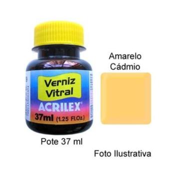 Imagem de Verniz Vitral 536 Amarelo Cádmio Acrilex 37 Ml