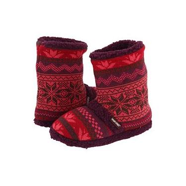 Imagem de MUK LUKS Bota feminina Muk Luks Nordic Sherpa Ankle Boot, Nórdico/Berry, 8-9