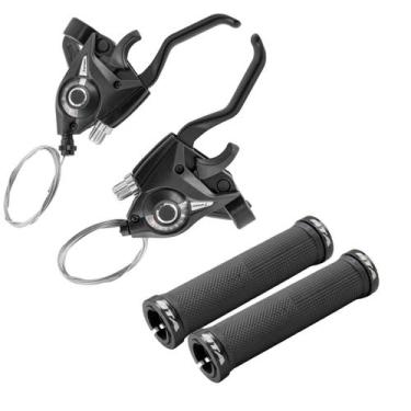 Imagem de Kit Alavanca Trocador Marcha Bike 21v e Manopla com Travas - VxGroup, 