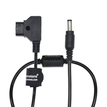 Imagem de Cabo de alimentação D-tap para CC compatível com Atomos Shogun Inferno, monitor SmallHD Indie 7, Blackmagic Video Assist, KiPRO LCD, monitor Ikan, cabo de 12V 5,5 mm × 2,1 mm (60 cm/23,6 pol, CC reto)