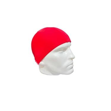 Imagem de Touca de Natação: Proteção Eficaz para Cabelo na Piscina e Mar (VERMELHA,INFANTIL)