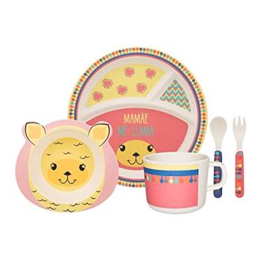 Imagem de Conjunto Refeição Infantil 5 Peças Me Lhama - Oxford