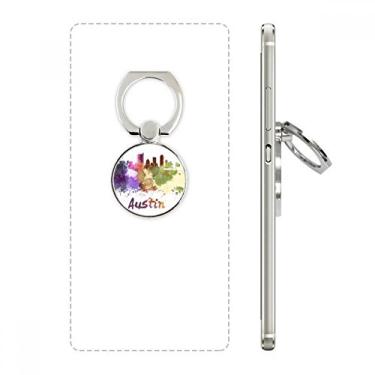 Imagem de Austin America City Suporte de anel de telefone em aquarela com suporte ajustável