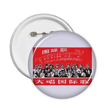 Imagem de China Red Education Promoção Internacional Broches Emblema Emblema Acessório Decoração 5 peças