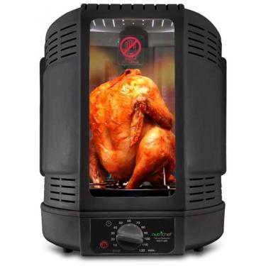 Imagem de Churrasqueira Grill Rotisserie com Temperatura Ajustável, 110V 700W, NutriChef, Preto