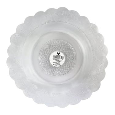 Imagem de Prato de Vidro Egípcio Estrela, 21,5 cm de Diâmetro, Transparente, Design Artesanal