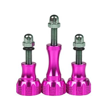 Imagem de 3 parafusos de liga de alumínio SLFC para GoPro Hero 2018, GoPro Fusion, GoPro Hero 8/7/6/5/4/3/2/1 e DJI Osmo Action, 8 cores, muito durável, parafusos de montagem de câmera padrão, rosa