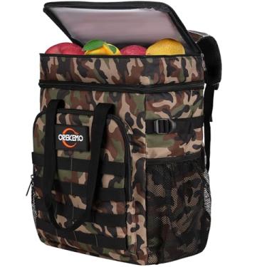 Imagem de Mochila térmica de 25L com zíper à prova d'água e design de vários compartimentos, mochila térmica macia para aventuras ao ar livre, viagens na praia, viagens de viagem - lancheira à prova de