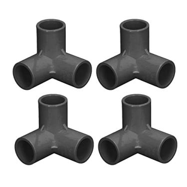 Imagem de 10 PEÇAS Conexões em T de Ângulo Retto Plástico PVC para Tubos Água Móveis Estufas Tendas Recintos Gatos Prateleiras Estruturas Suporte no Jardim