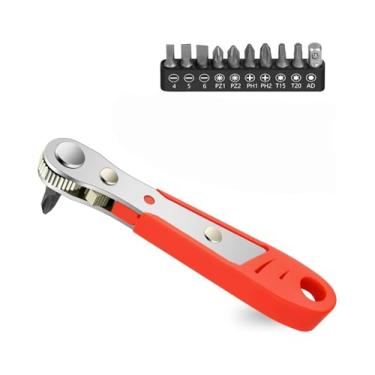 Imagem de Conjunto de mini chaves de fenda catraca de 36 dentes com chave em forma de L, reparo de espaço estreito - Kit de ferramentas de aço com pontas de soquete, sem necessidade de montagem, operação manual