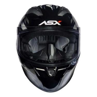 Imagem de Capacete asx city arrow preto brilho grafite/vermelho 64/xxl