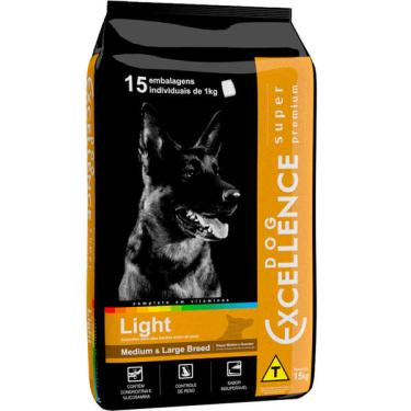 Imagem de Ração Seca Dog Excellence Super Premium Light para Cães Adultos Raças Médias e Grandes - 15 Kg