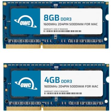Imagem de OWC RAM de memória SO-DIMMs de 12 GB (8 GB + 4 GB) PC12800 DDR3L 1600 MHz compatível com modelos iMac 2011-2015, Mac mini 2011-12 e MacBook Pro 2011-2012 (tela sem retina) (OWC1600DDR3S12S)