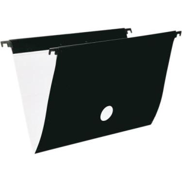 Imagem de Pasta Suspensa Delloplus Haste Plástica Preta - Pacote com 6 Unidades