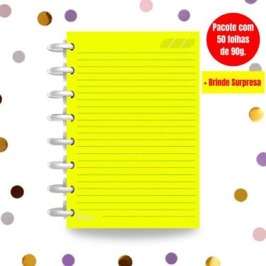 Imagem de Refil Caderno de Disco Sistema Inteligente I Yellow Neon - Cores, M 9 