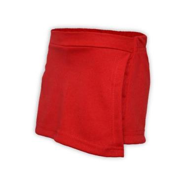 Imagem de Kit 10 Short Saia Vermelha Infantil Helanca Atacado Revenda Vermelho -