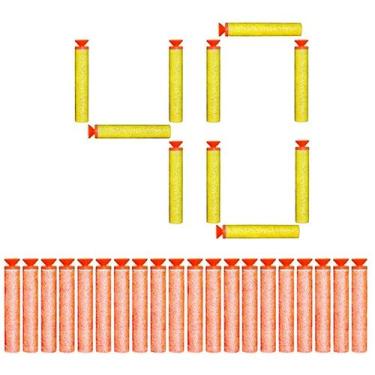 Imagem de 40 Dardos p/ Lançadores Nerf Arminha de Pressão com Ventosa - Pica Pau