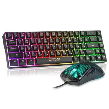 Imagem de Teclado e Mouse para Games CHONCHOW 60% - RGB Retroiluminado